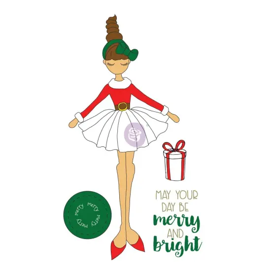 Prima Marketing Inc Jn Christmas Stamp Merry Doll 655350912376 {1}