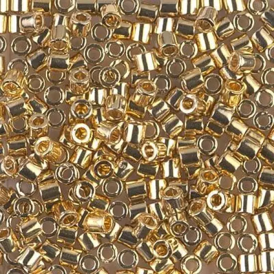 Miyuki Delica Bead 8/0, DBL0034, 24kt Gold Light Plated {1}