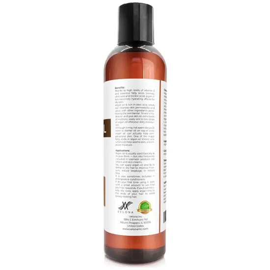 velona Argan Oil - 8 oz | Morocco Oil | Stimulate Hair Growth, Skin, Body and Face Care | Nails Protector | Unrefined, Cold Pressed | Cap Kit&hellip; {6}