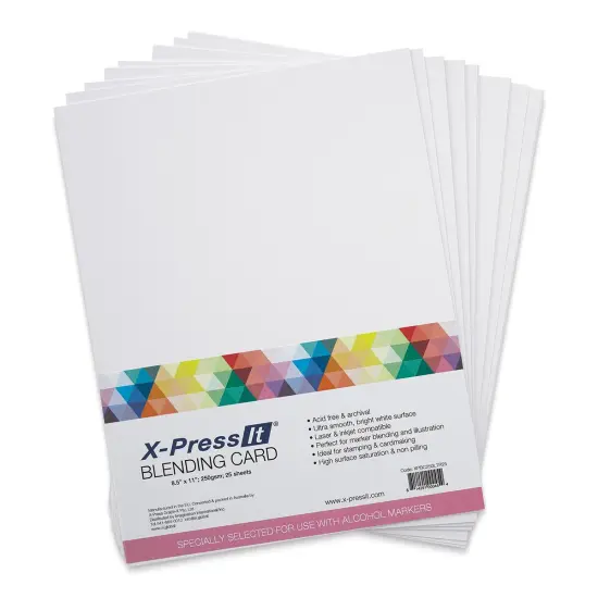 X-Press It Blending Cardstock - 8-1/2" x 11", Pkg of 25 Sheets {1}
