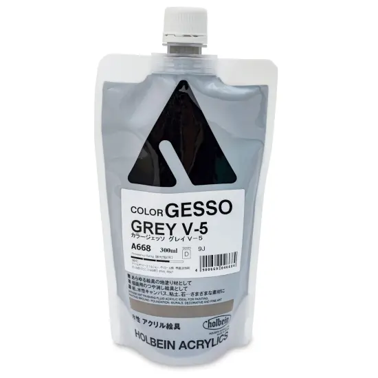 Holbein Acryla Gesso - Gray V-5, 300 ml pouch {1}