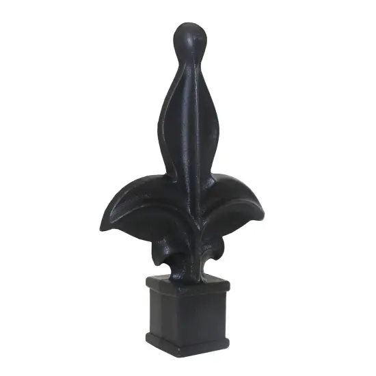 Fence FinialsFleur De Lis Polypropylene Premium Fence Finial Toppers Multi Pack - Black {5}