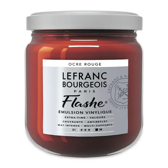 Lefranc & Bourgeois Flashe Vinyl Paint - Red Ochre, 400 ml jar {2}