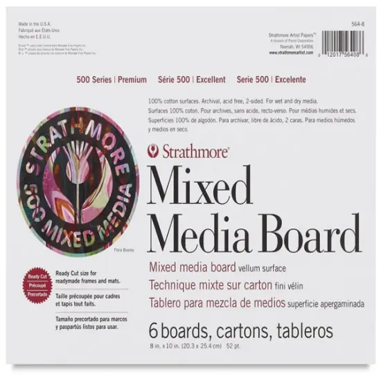 Strathmore Mixed Media Board Pack - 8" x 10", Pkg of 6 {1}