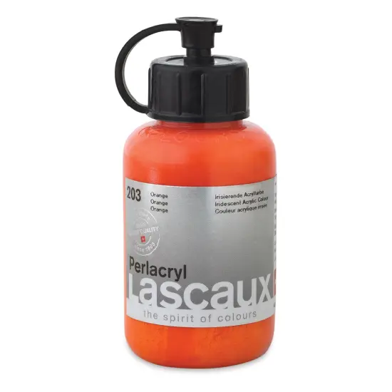 Lascaux Perlacryl Iridescent Acrylics - Orange, 85 ml bottle {1}