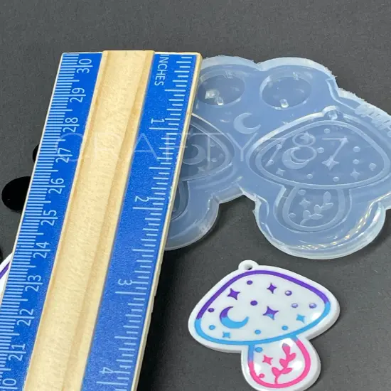 Mushroom Magical Hongo Dangle Earring Silicone Mold (D5) {3}