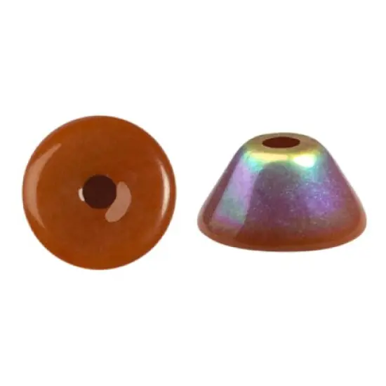 Konos Par Puca&reg; Czech glass bead, Frost Caramel AB, 10 grams {1}