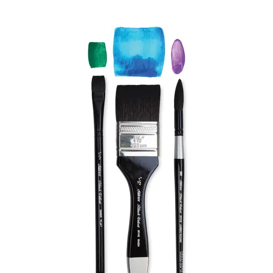 Silver Brush Black Velvet Watercolor Brush Set - Plein Air, Set of 3 {1}