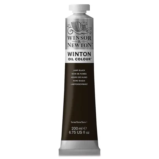 Winsor & Newton Winton Oil Color - Lamp Black, 200 ml tube {2}