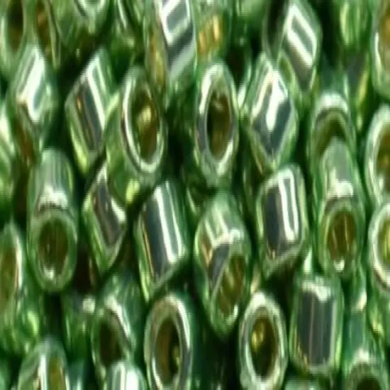 Toho Aiko Cylinder Seed Bead - TB-0570PF - Galvanized Light Green PermaFinish {1}