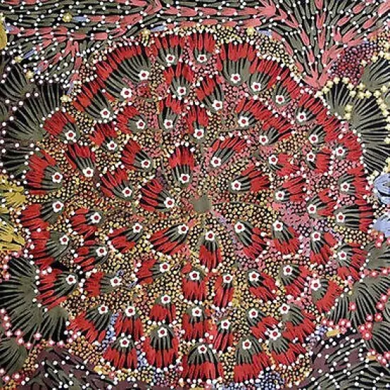 Bush Banana Australian Aboriginal Cotton Fabric by M S Textiles {1}