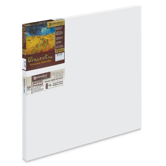 Masterpiece Vincent Pro Artfix Linen Canvas - 18" x 18", Acrylic Primed {1}