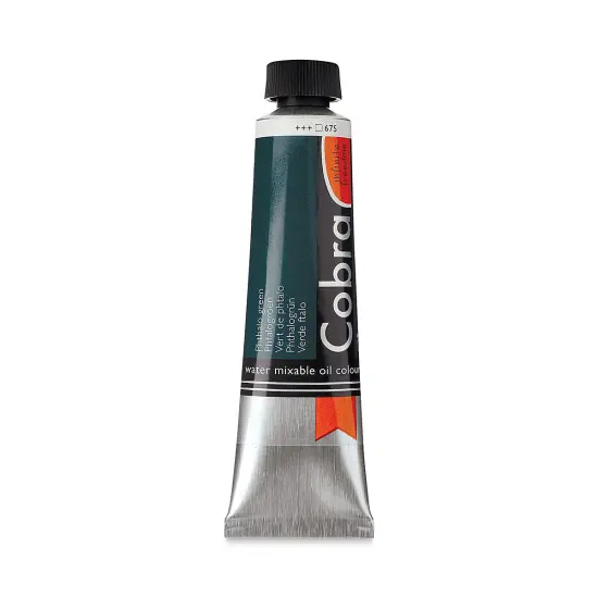 Cobra Artist Water Mixable Oil Paint - Phthalo Green, 40 ml tube {1}