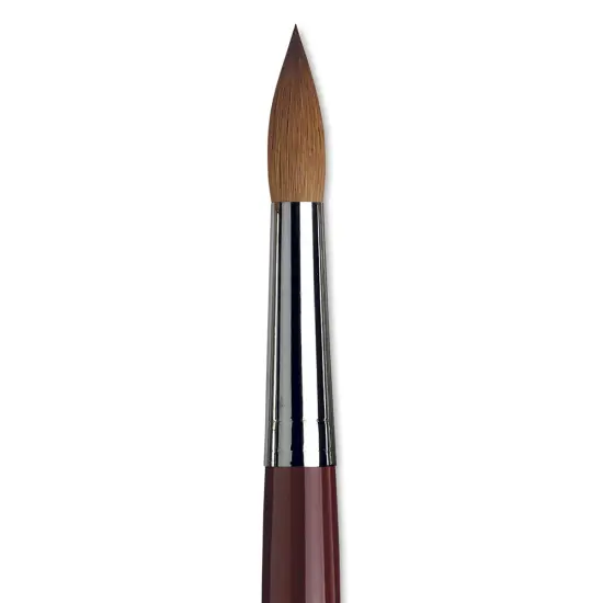 Da Vinci Kolinsky Red Oil Sable Brush - Round, Long Handle, Size 30 {1}