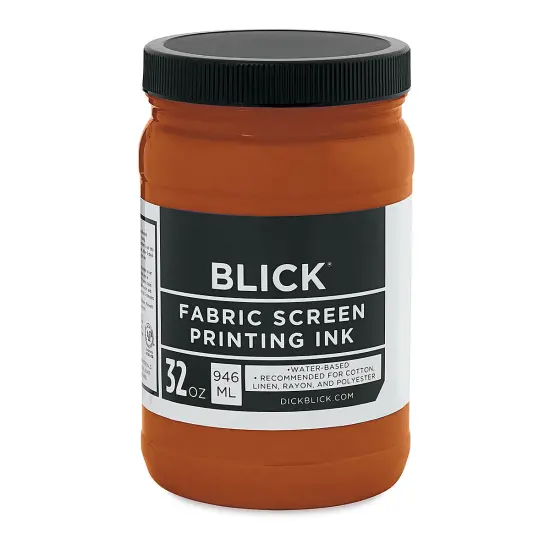 Blick Water-Base Acrylic Textile Screen Printing Ink - Brown, Quart {1}