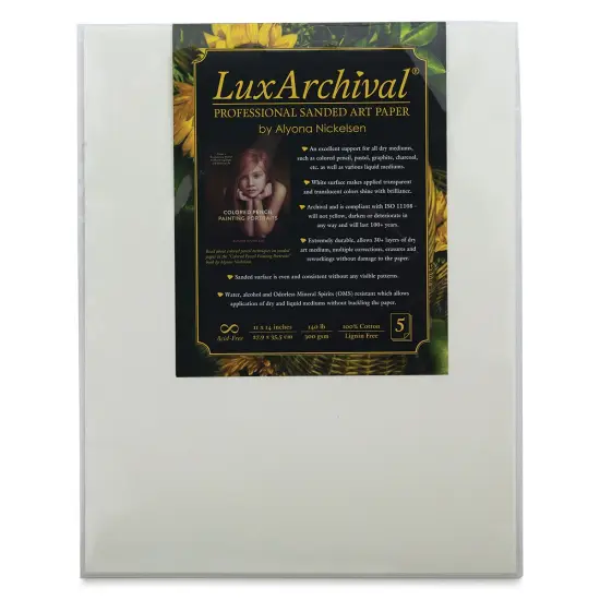 Brush and Pencil LuxArchival Professional Sanded Art Paper - 11" x 14", 400 Grit, Pkg of 5 {1}