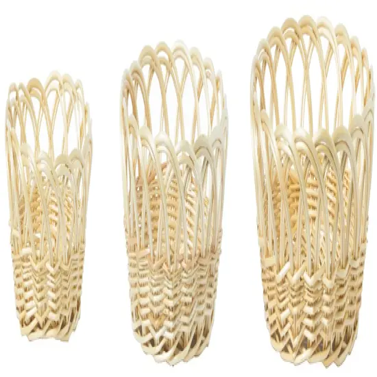 Decorative Round Fruit Bowl Bread Basket Serving Tray {3}