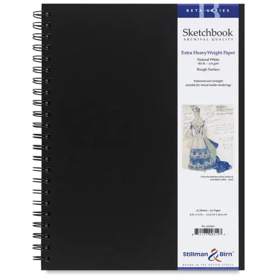 Stillman & Birn Beta Series Sketchbook - 12" x 9", Portrait, Wirebound, 25 Sheets {2}