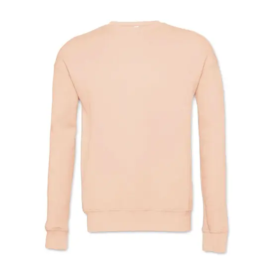 Bella + Canvas Unisex Sponge Fleece Drop Shoulder Sweatshirt - Peach, Large {1}