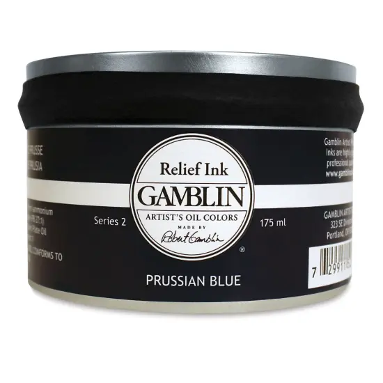 Gamblin Artist's Colors Relief Ink - Prussian Blue, 175 ml {2}