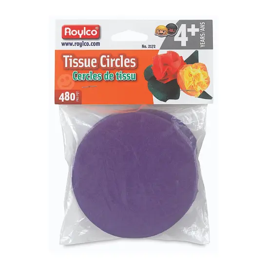 Roylco Tissue Circles - 4" Diameter, Assorted Colors, Pkg of 480 {2}