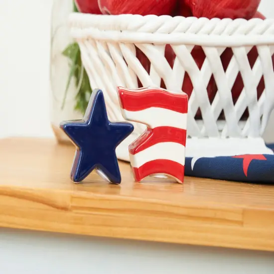 Freedom Flag July Fourth Salt & Pepper Shaker Set {4}