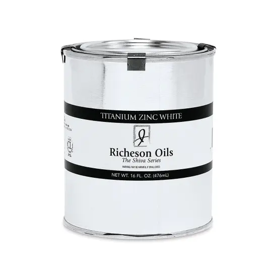 Shiva Signature Artist Oil Color - Titanium-Zinc White, 16 oz Can {2}