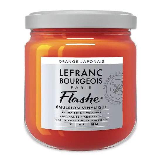 Lefranc & Bourgeois Flashe Vinyl Paint - Japanese Orange, 400 ml jar {2}