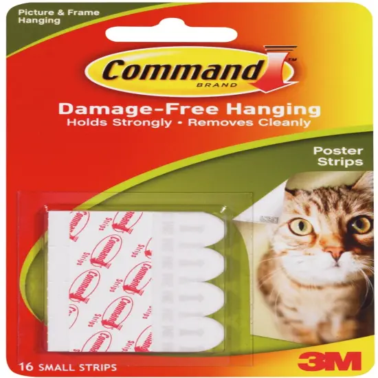 Multipack of 6 - Command Small Poster Strips-White 16/Pkg {2}