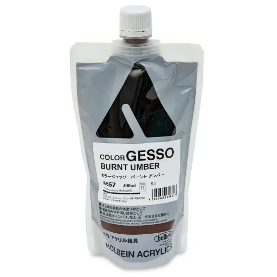 Holbein Acryla Gesso - Burnt Umber, 300 ml pouch {1}