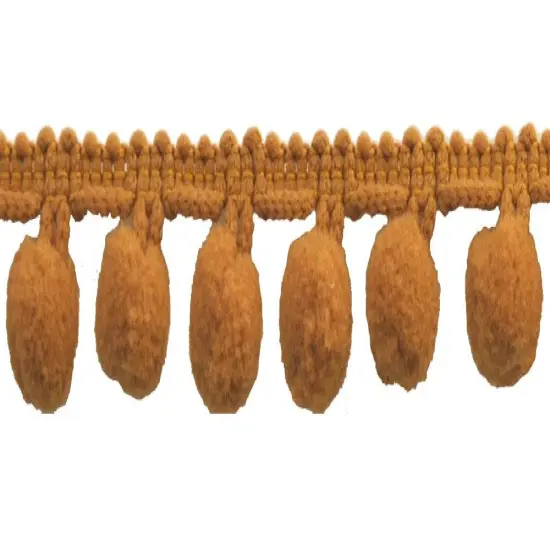 Belagio Pom Trim, 1.25" Wide, 10-Yard Bolt, Gold {1}