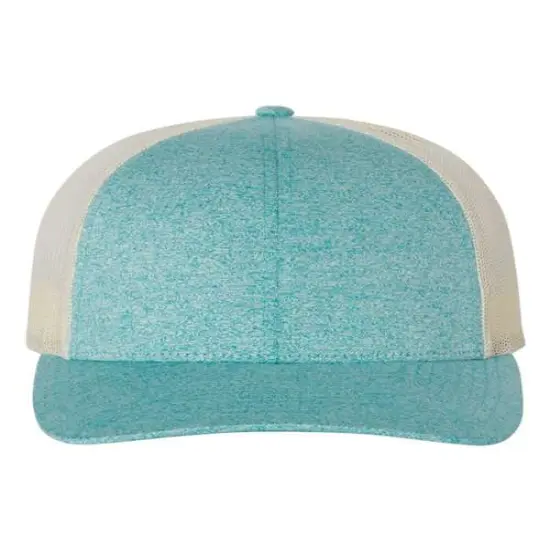 Richardson&reg; Low Pro Heather Trucker Cap G Teal Heather/Birch {1}
