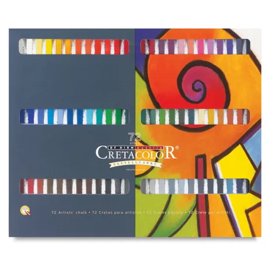 Cretacolor Pastel Carre Hard Pastel Set - Set of 72, Assorted Colors, Complete Set {1}
