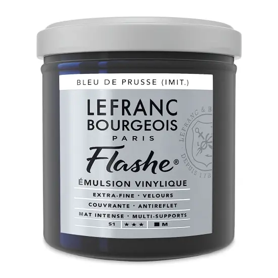 Lefranc & Bourgeois Flashe Vinyl Paint - Prussian Blue Hue, 125 ml jar {2}