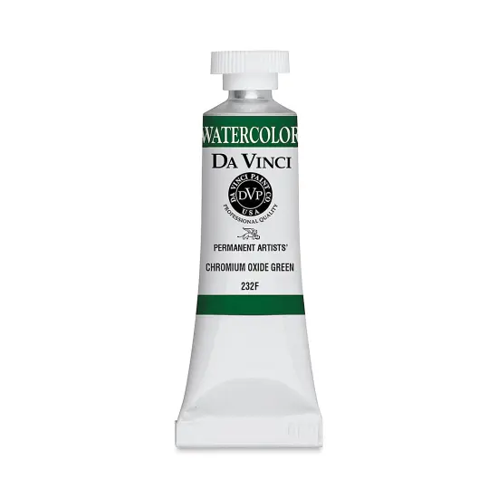 Da Vinci Artists' Permanent Watercolor - Chromium Oxide Green (CL), 15 ml tube {1}