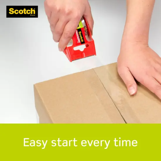 Scotch Sure Start Shipping Packaging Tape W/Dispenser-1.88"X800" Clear {3}