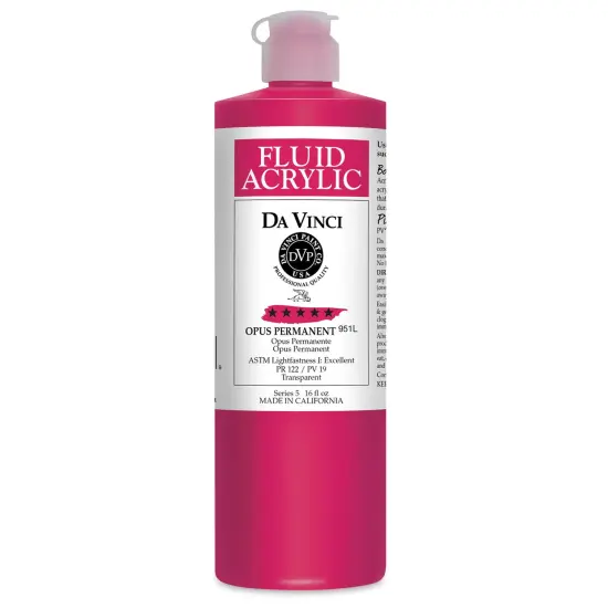 Da Vinci Fluid Acrylics - Opus Permanent, 16 oz bottle {1}
