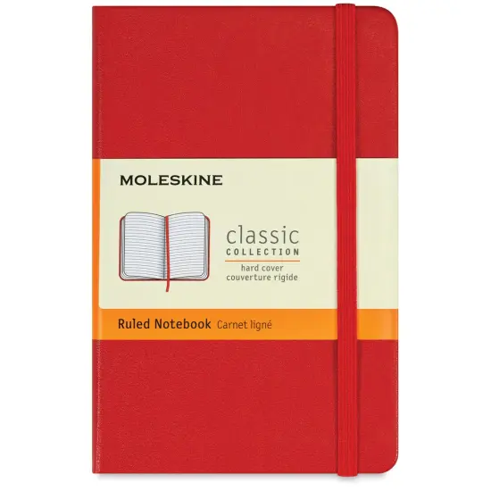 Moleskine Classic Hardcover Notebooks - Scarlet Red, Ruled, 5-1/2" x 3-1/2" {1}