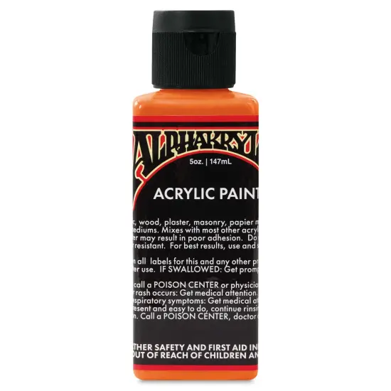 Alpha6 Alphakrylic Acrylic Paint - Electroshock Orange, 5 oz {1}