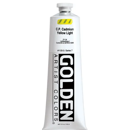 Golden Heavy Body Artist Acrylics - Cadmium Yellow Light, 5 oz Tube {2}