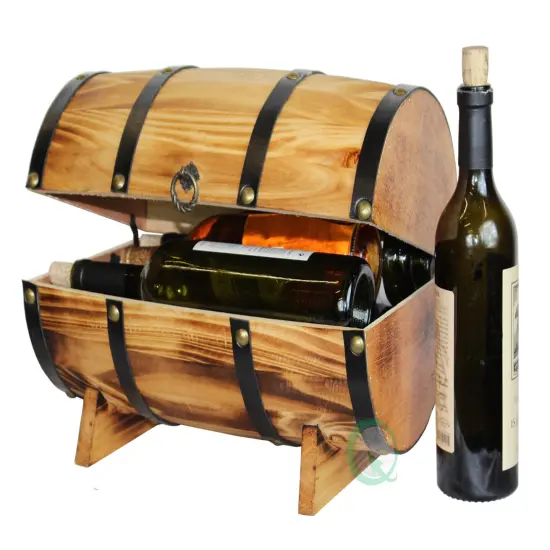 Wooden Barrel Treasure Chest {3}