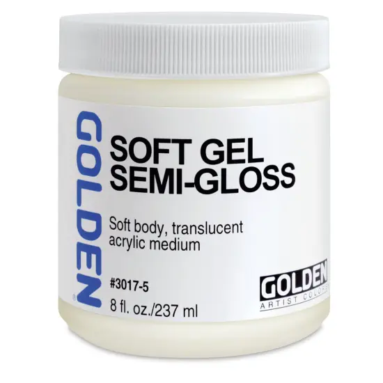 Golden Soft Acrylic Gel Medium - Semi-Gloss, 8 oz jar {1}