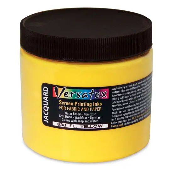 Jacquard Versatex Screen Printing Ink - Fluorescent Yellow, 16 oz jar {1}