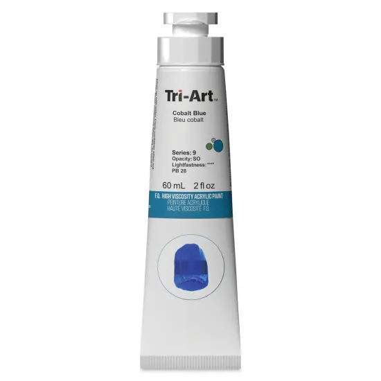 Tri-Art High Viscosity Artist Acrylic - Cobalt Blue, 60 ml tube {1}