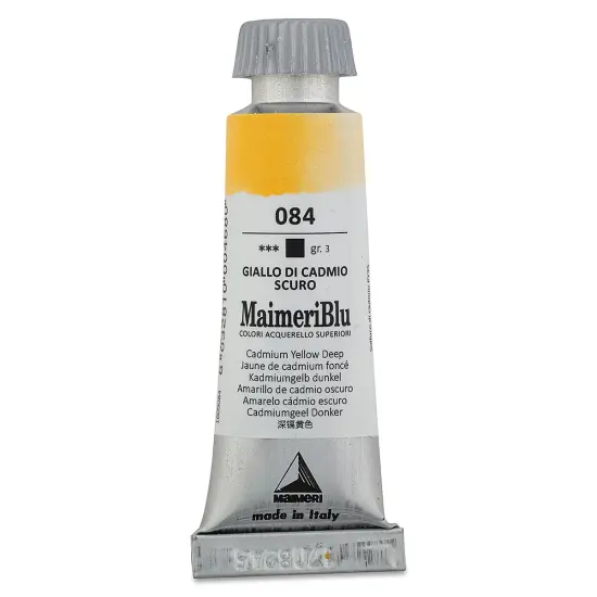 Maimeri Blu Artist Watercolor - Cadmium Yellow Deep, 12 ml Tube {1}