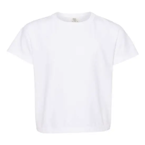 Comfort Colors&reg; Garment Dyed Youth Crewneck Short Sleeve T-Shirt White {1}