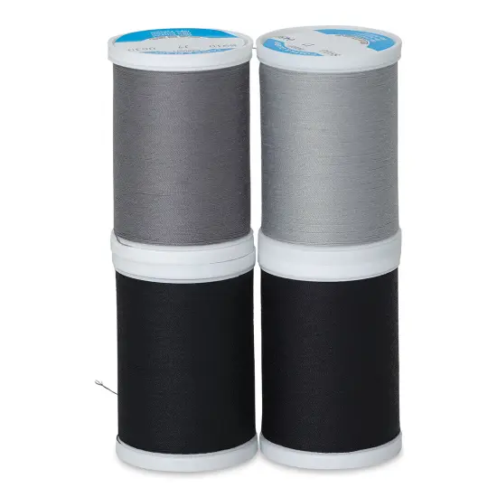 Dual Duty XP Thread Set - Black and Greys, Set of 4 Spools {1}