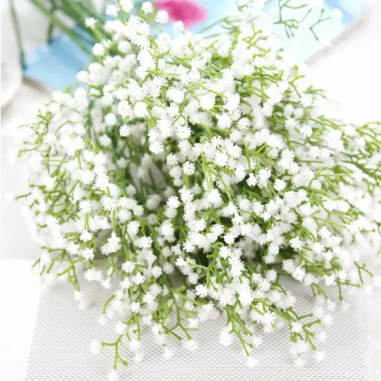12pcs Artificial Baby Breath White Gypsophila Stems Faux Baby's Breath Bouquet {6}
