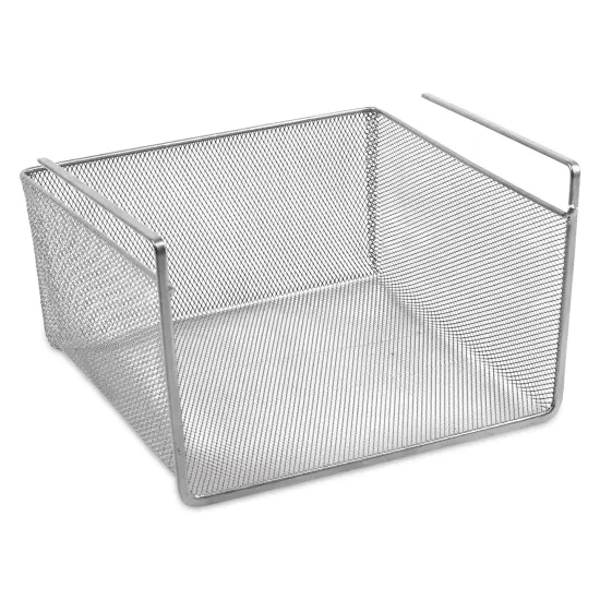 Design Ideas MeshWorks Undershelf Basket - Silver, Large {1}