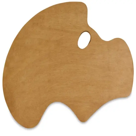 New Wave Art Wood Palette - 20-1/2" x 16" x 1/5", Expressionist Confidant, Left Hand {2}